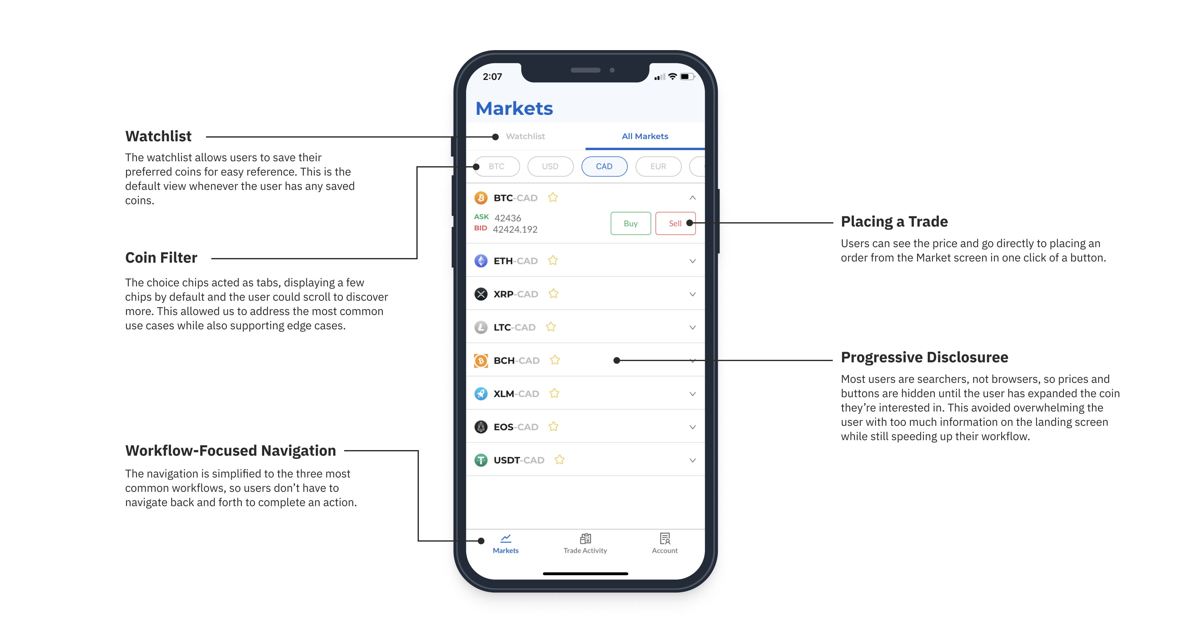 Mockup of an interface on a Mac desktop